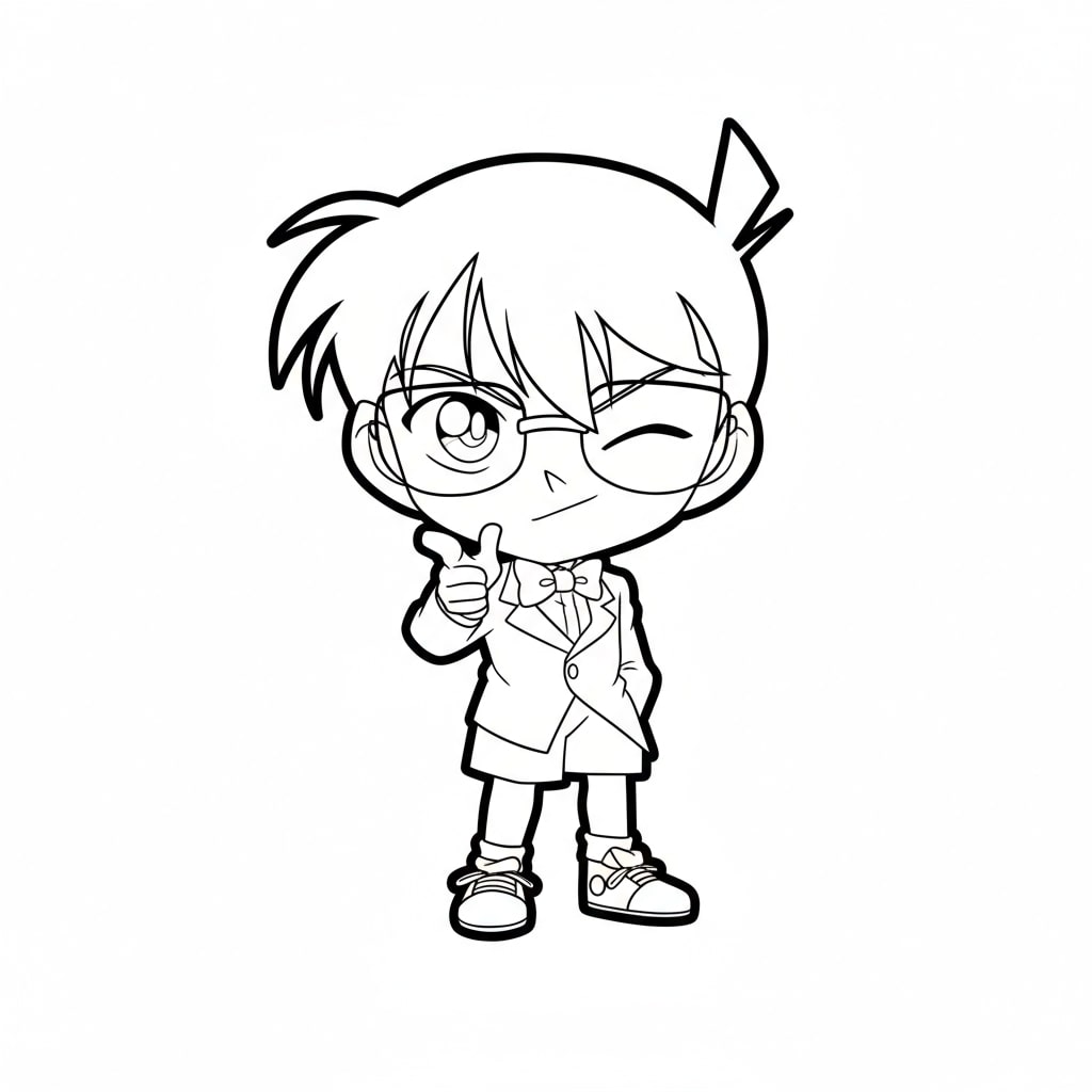 Conan nheo mắt đáng yêu