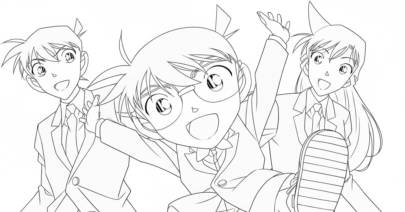 Nhóm bạn lớp Conan cùng vui đùa