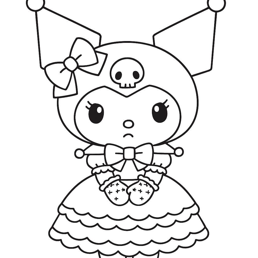 Kuromi mặc váy búp bê