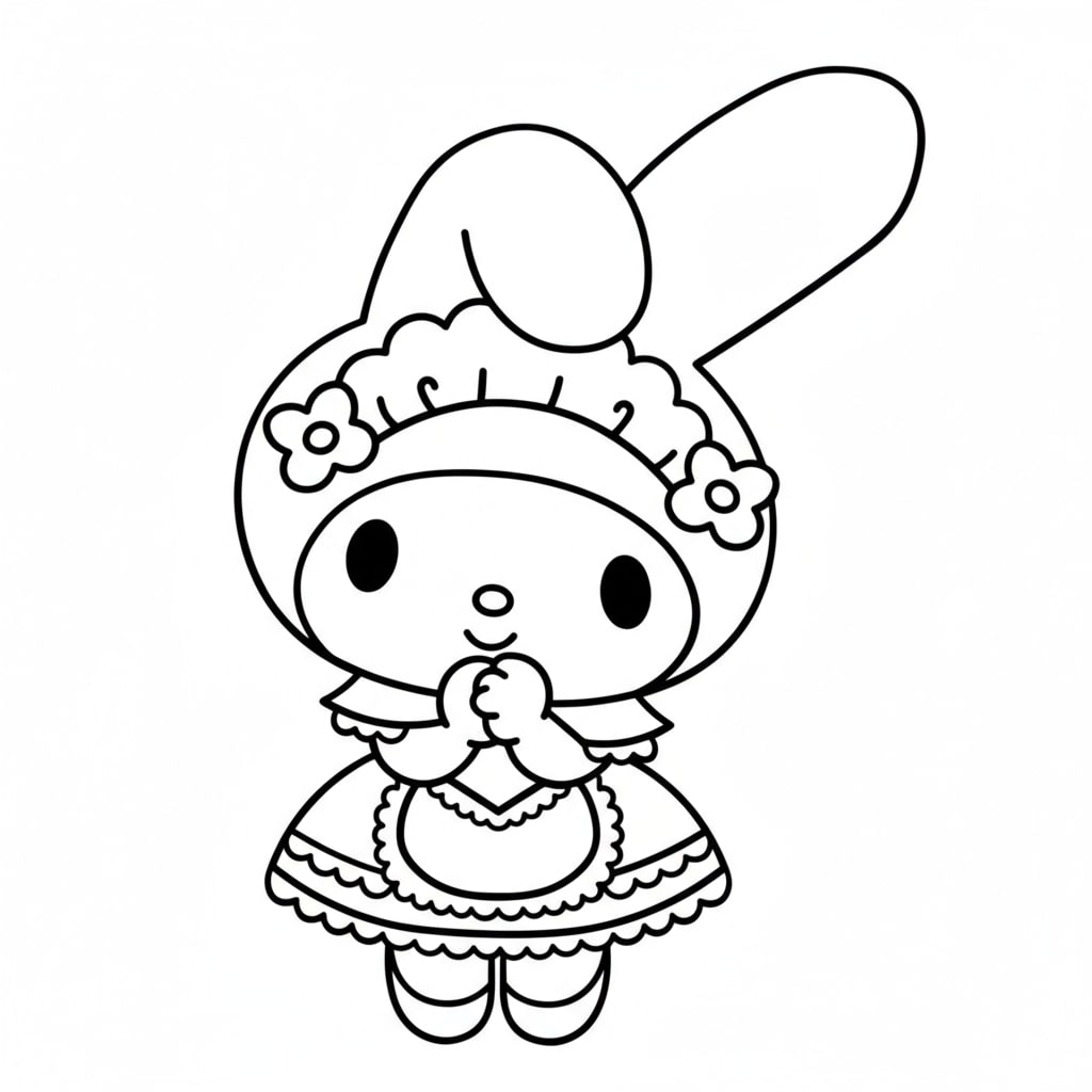 My Melody mặc váy công chúa