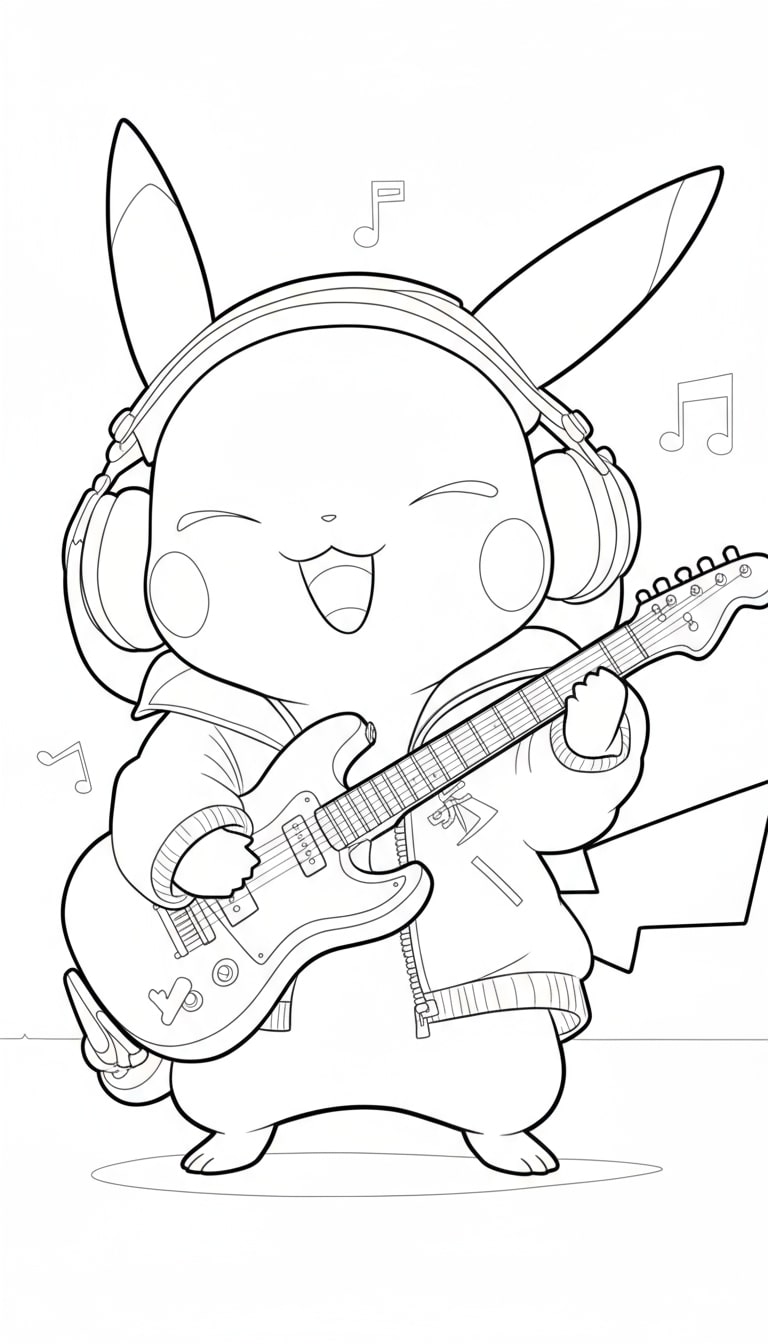 Pikachu chơi đàn điện cùng bạn nhạc Pokémon