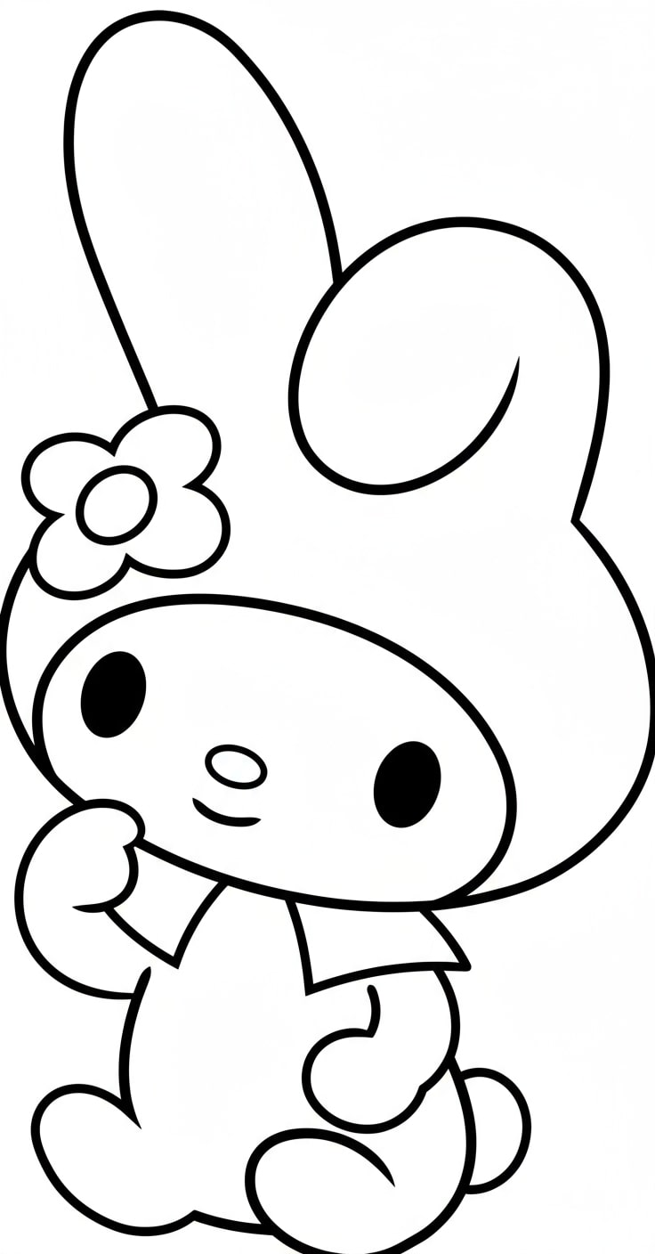 My Melody nghiêng đầu mỉm cười