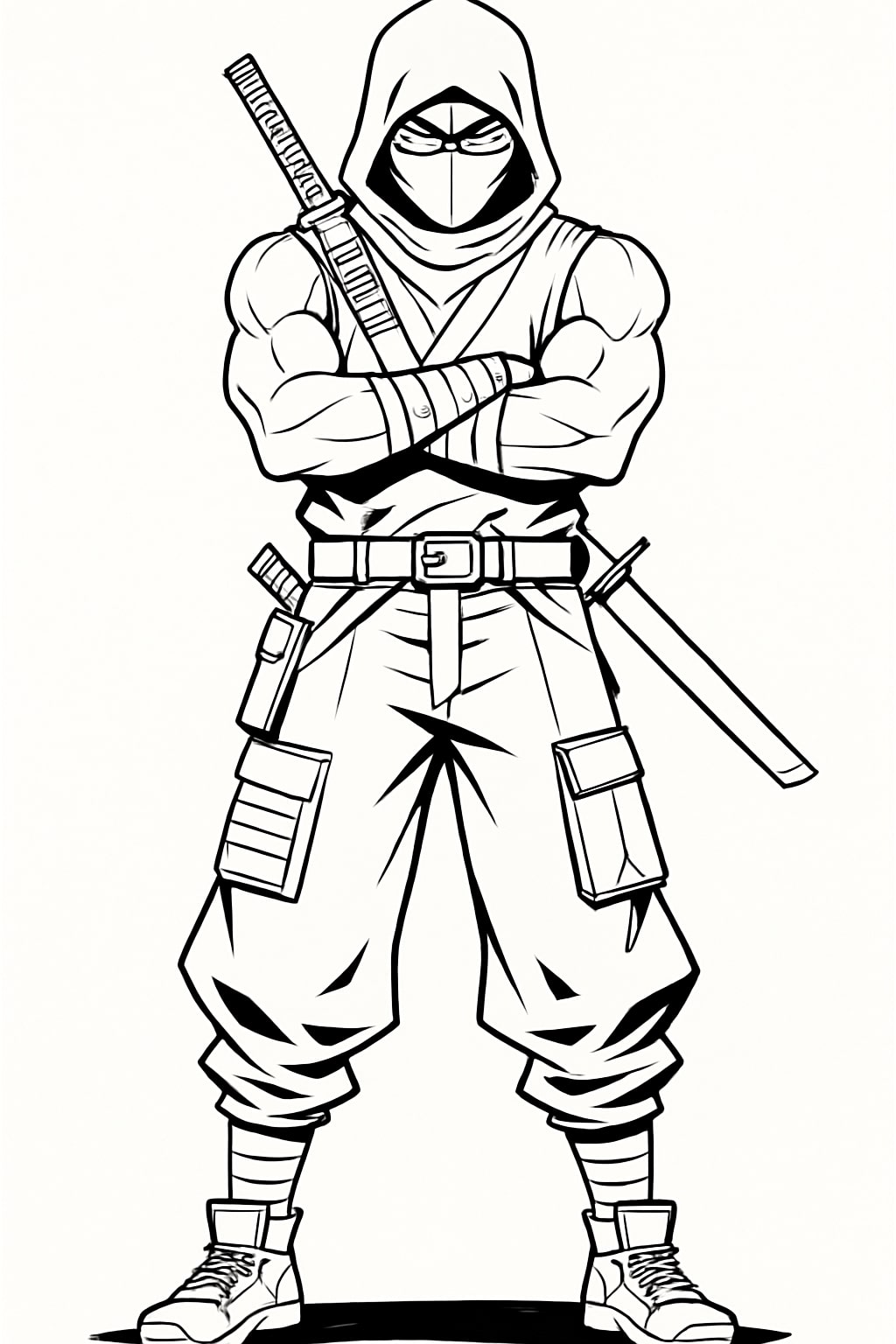 Tranh Tô Màu Ninja Siêu Ngầu Cho Bé Trai Thích Phiêu Lưu