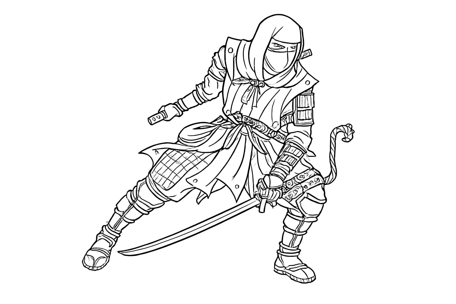 Ninja trong tư thế tấn công