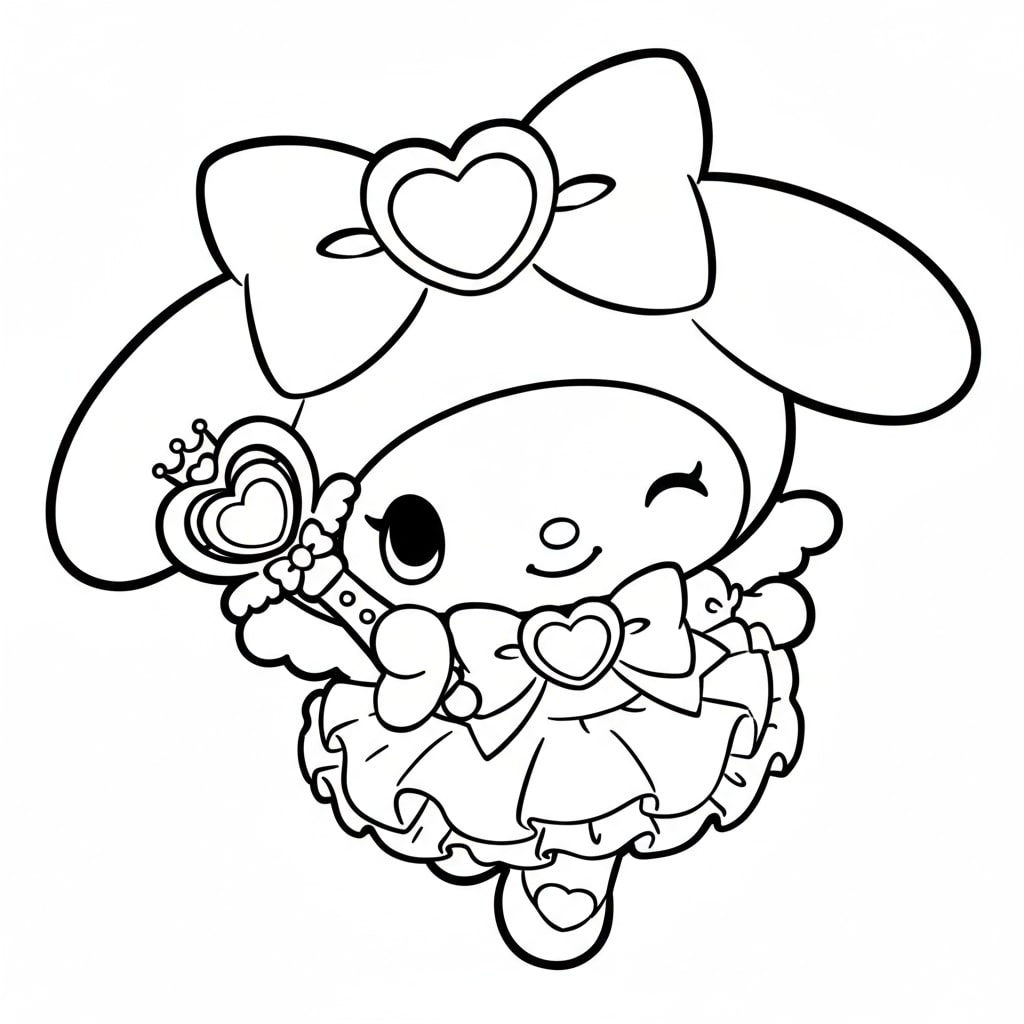 My Melody mặc váy hoa đẹp lung linh