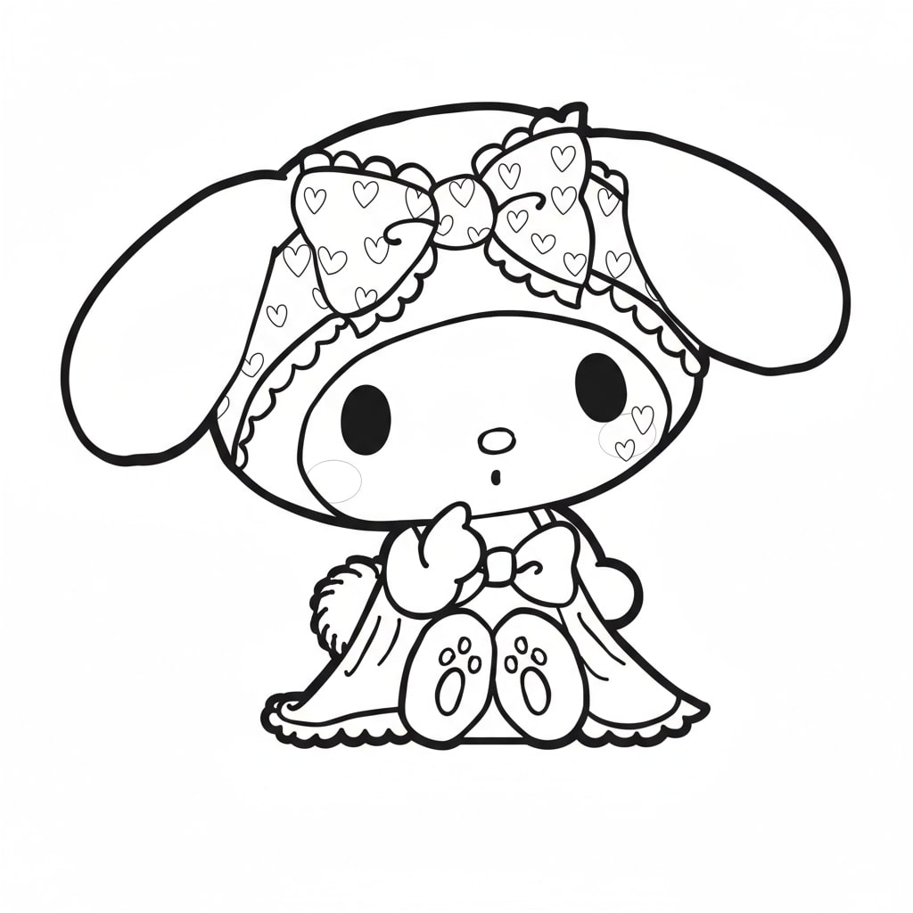 My Melody đội khăn xinh xắn