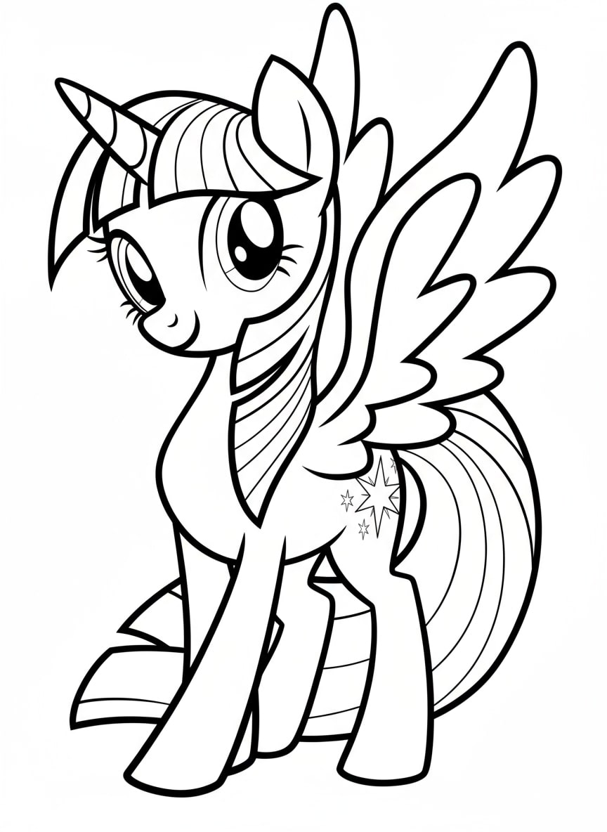 ngựa Pony Twilight Sparkle dang cánh phép thuật