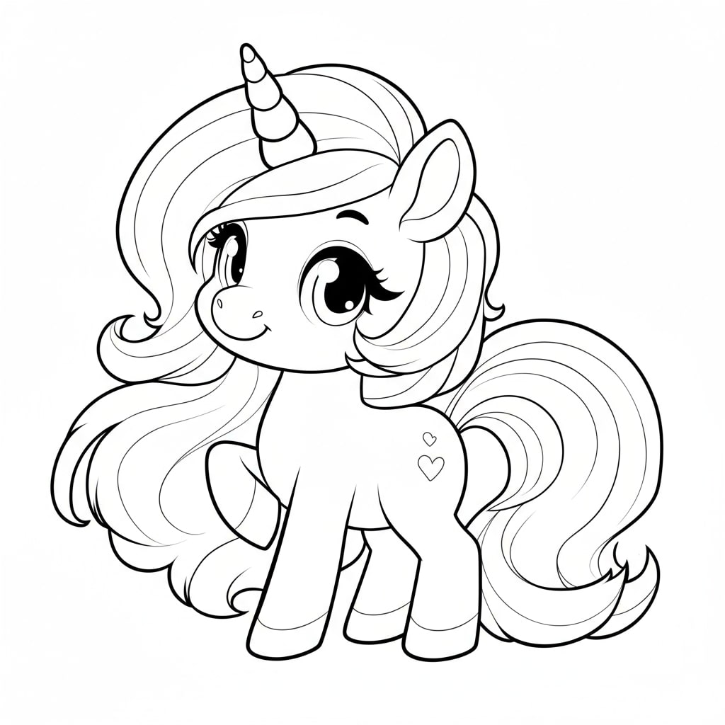 Bộ sưu tập Tô Màu Pony Dễ Thương 2025 Cho Bé Gái tô màu