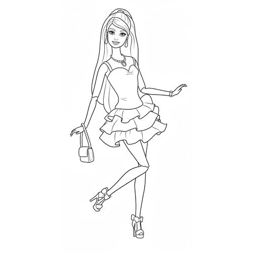 Tô Màu Búp Bê & Công chúa Barbie 2025 đẹp Lung Linh Cho Bé Gái