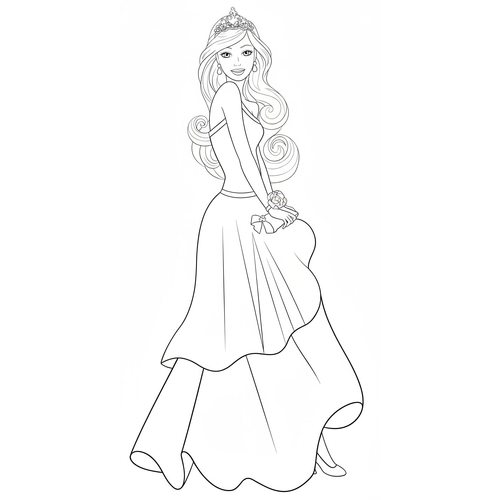 Tô Màu Búp Bê & Công chúa Barbie 2025 đẹp Lung Linh Cho Bé Gái