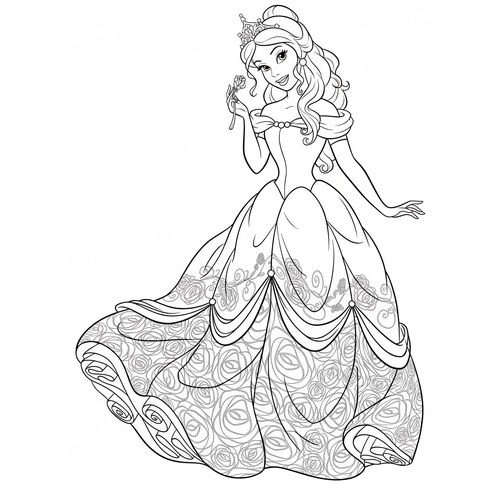 Tô Màu Công Chúa Disney xinh đẹp – Bộ Tranh Cổ Tích Lung Linh Cho Bé Gái