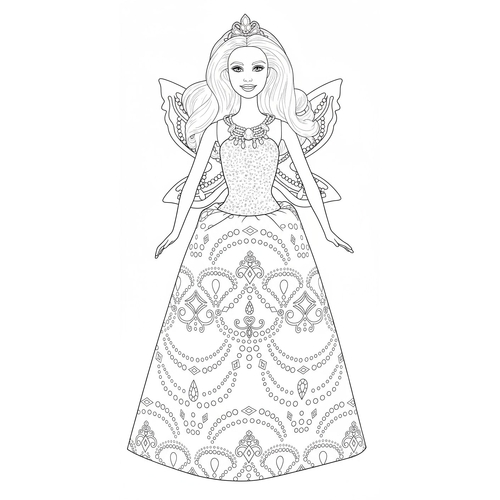 Tô Màu Búp Bê & Công chúa Barbie 2025 đẹp Lung Linh Cho Bé Gái