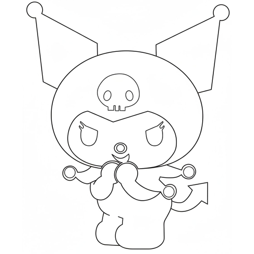 30+ Tranh Tô Màu Kuromi cực yêu Cho Bé Gái 2025