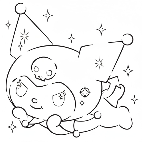 30+ Tranh Tô Màu Kuromi cực yêu Cho Bé Gái 2025