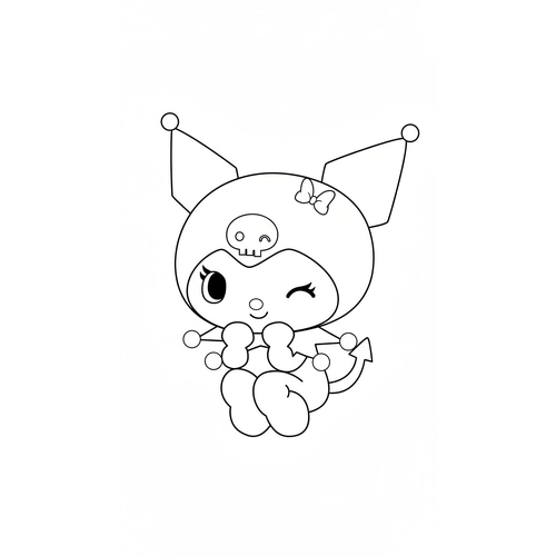 30+ Tranh Tô Màu Kuromi cực yêu Cho Bé Gái 2025