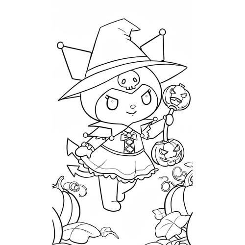 30+ Tranh Tô Màu Kuromi cực yêu Cho Bé Gái 2025