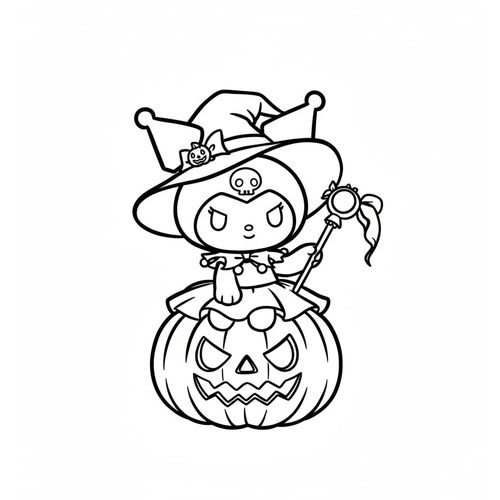 30+ Tranh Tô Màu Kuromi cực yêu Cho Bé Gái 2025