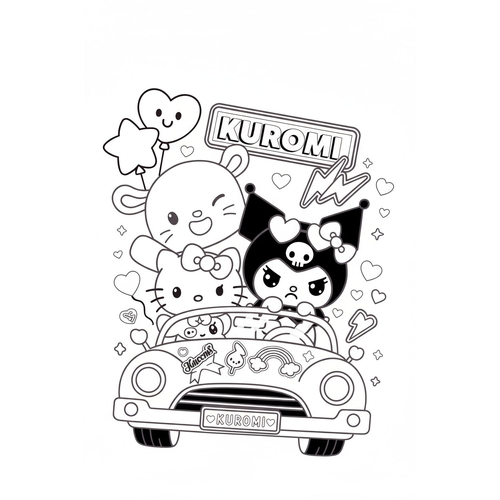 30+ Tranh Tô Màu Kuromi cực yêu Cho Bé Gái 2025