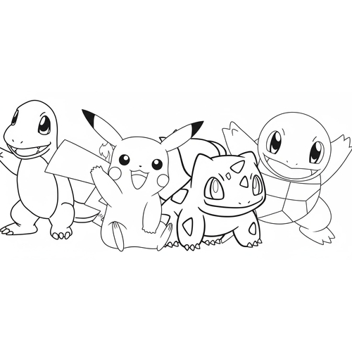 Tranh Tô Màu Pokemon Đẹp Nhất – Bộ Hình Tiến Hóa Mega, Huyền Thoại Cho Bé