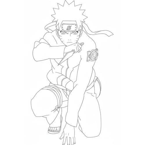 Tranh Tô Màu Naruto Lục Đạo – Naruto Cửu Vĩ Đẹp Ngầu Cho Bé Trai