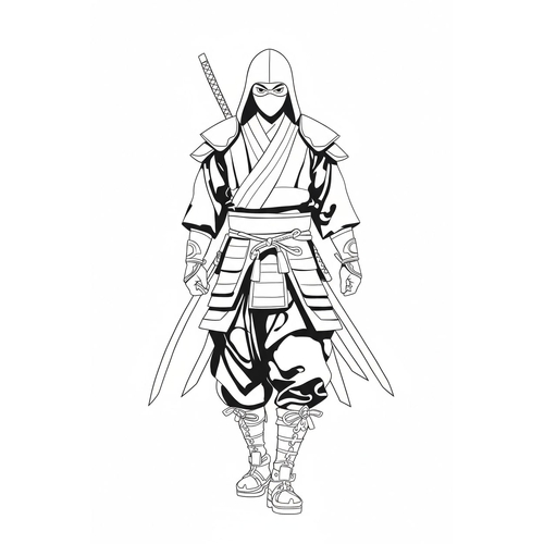 Tranh Tô Màu Ninja Siêu Ngầu Cho Bé Trai Thích Phiêu Lưu