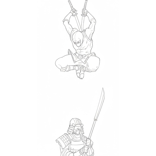 Tranh Tô Màu Ninja Siêu Ngầu Cho Bé Trai Thích Phiêu Lưu