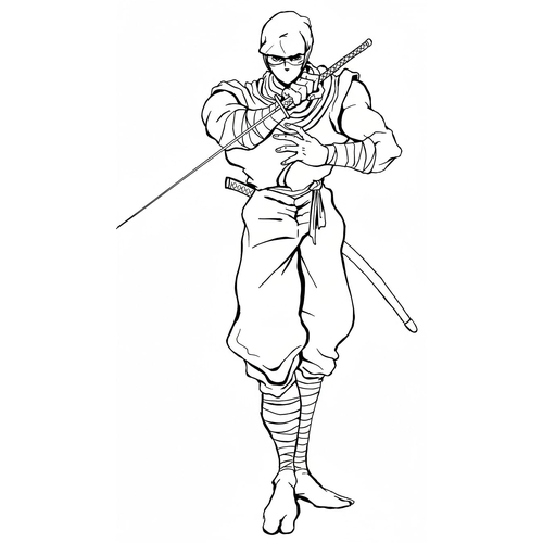 Tranh Tô Màu Ninja Siêu Ngầu Cho Bé Trai Thích Phiêu Lưu