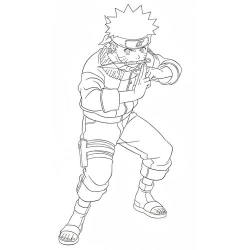 Tranh Tô Màu Naruto Lục Đạo – Naruto Cửu Vĩ Đẹp Ngầu Cho Bé Trai