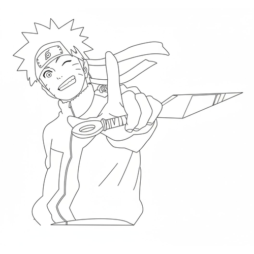 Tranh Tô Màu Naruto Lục Đạo – Naruto Cửu Vĩ Đẹp Ngầu Cho Bé Trai