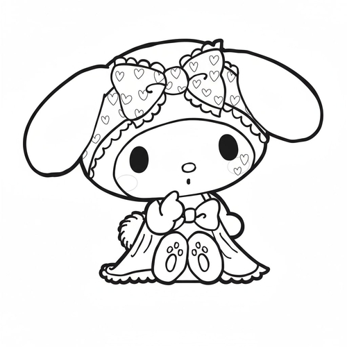 199+ Tranh Tô Màu My Melody 2025 cực Dễ Thương Cho Bé Gái