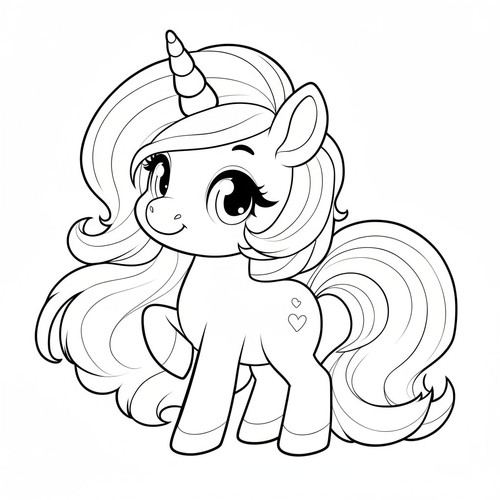 Bộ sưu tập Tô Màu Pony Dễ Thương 2025 Cho Bé Gái tô màu