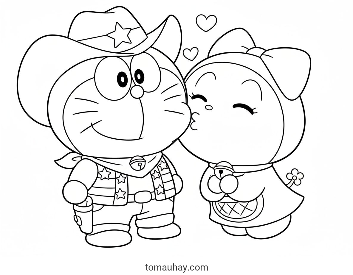 Tranh Tô Màu Doremi Cho Bé - Hình Tô Màu Năm 2026 9