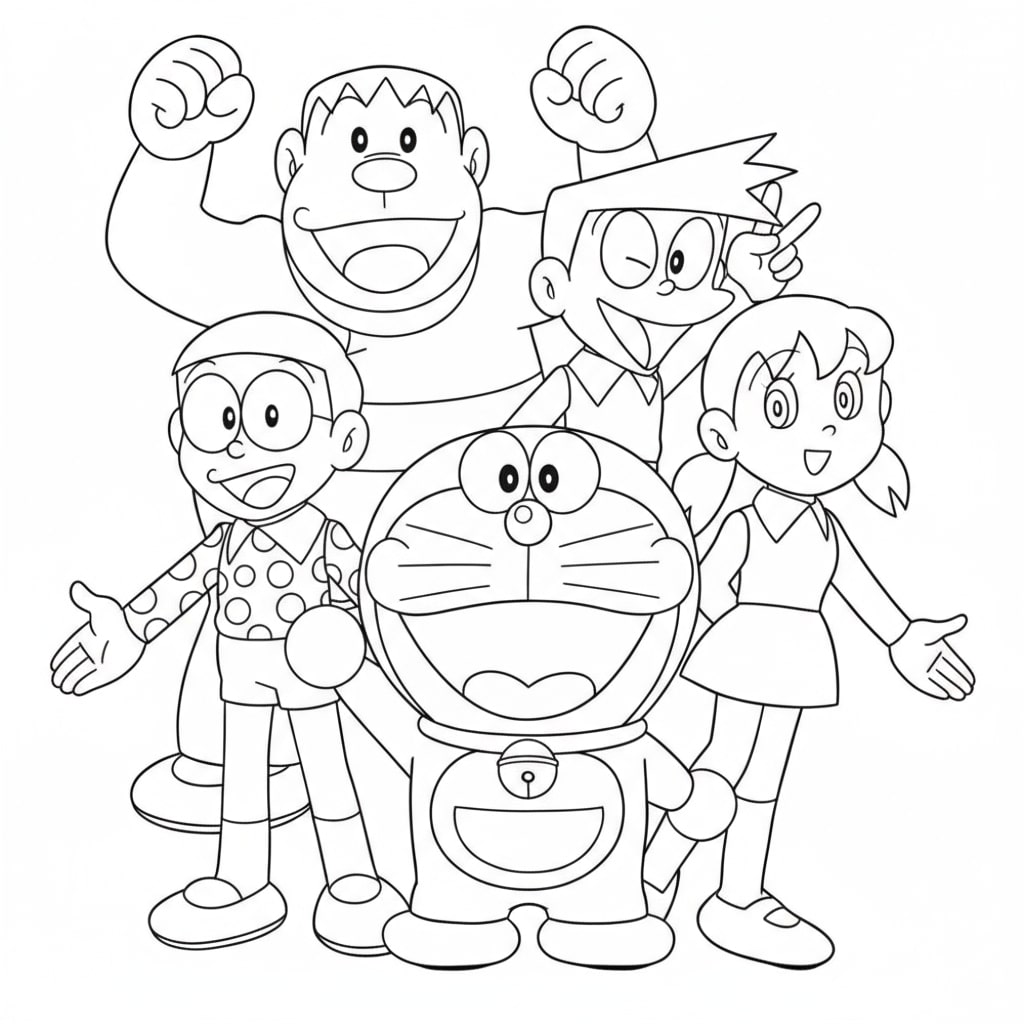 26+ Tranh Tô Màu Doremon Và Các Bạn – Bộ Hình Dễ Thương Cho Bé Học Tô