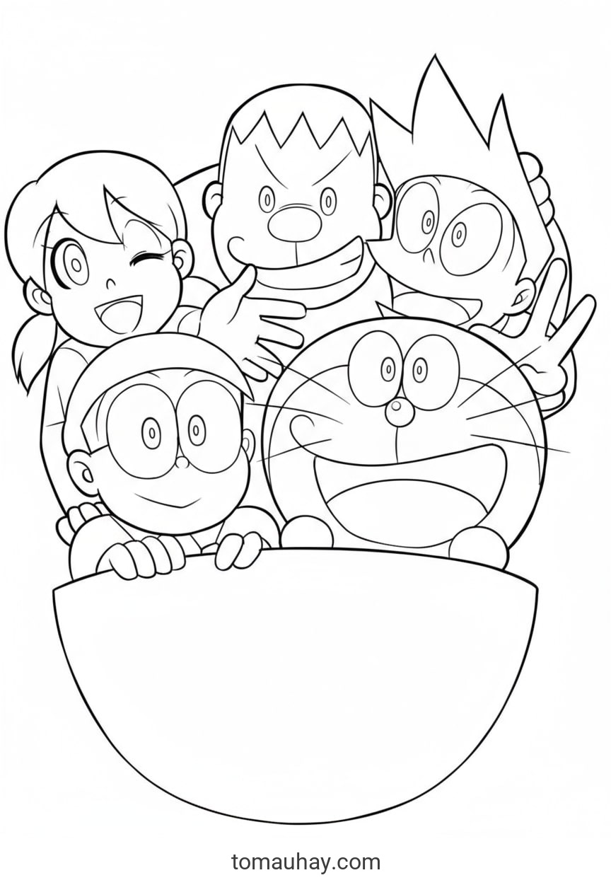 Tranh Tô Màu Doremi Cho Bé - Hình Tô Màu Năm 2026 16