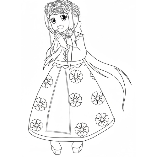 Tranh Tô Màu Công Chúa Ori 2025 Xinh Đẹp, Dễ Thương Cho Bé Gái