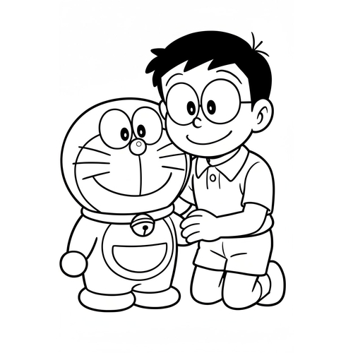 Tô Màu Doremon Và Nobita 2025 dễ thương Cho Bé Học Tô