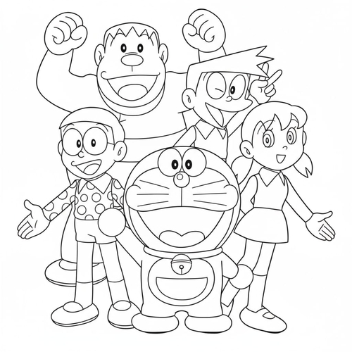 26+ Tranh Tô Màu Doremon Và Các Bạn – Bộ Hình Dễ Thương Cho Bé Học Tô