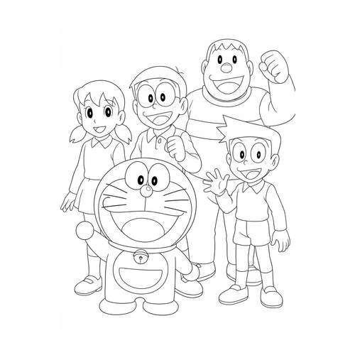 Tô Màu Doremon Và Nobita 2025 dễ thương Cho Bé Học Tô