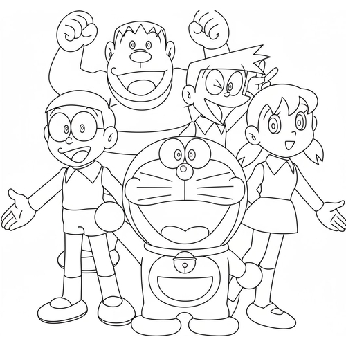 22+ Tranh Tô Màu Nobita 2025 cực dễ Thương cho Bé Tập Tô