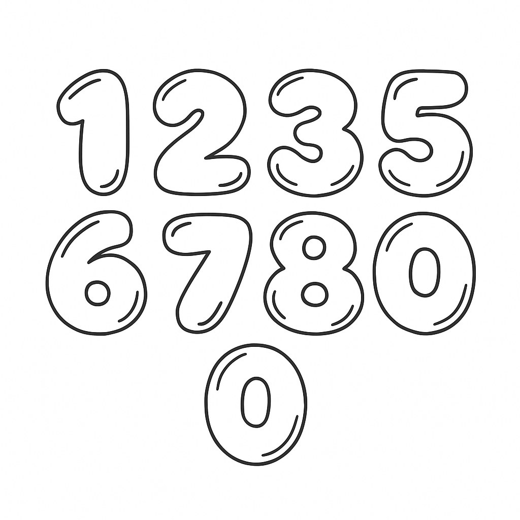 Bảng chữ số bong bóng