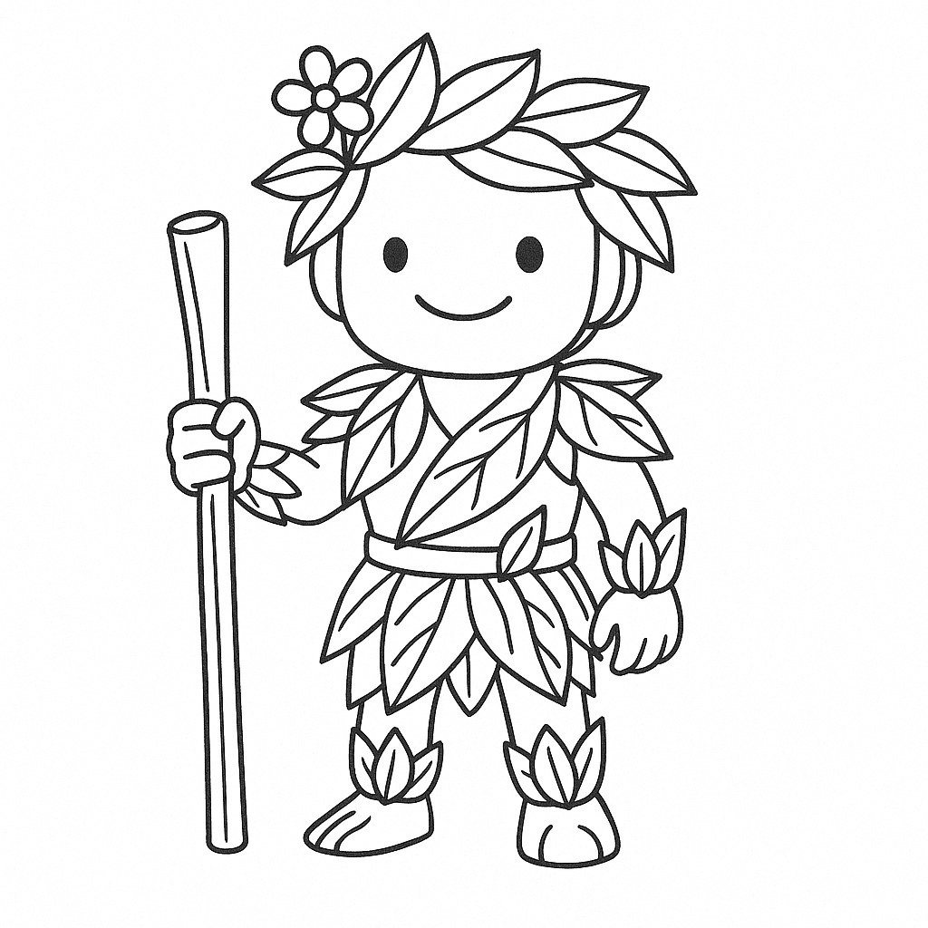 Tô màu chiến binh nụ cười cho bé sáng tạo 2025