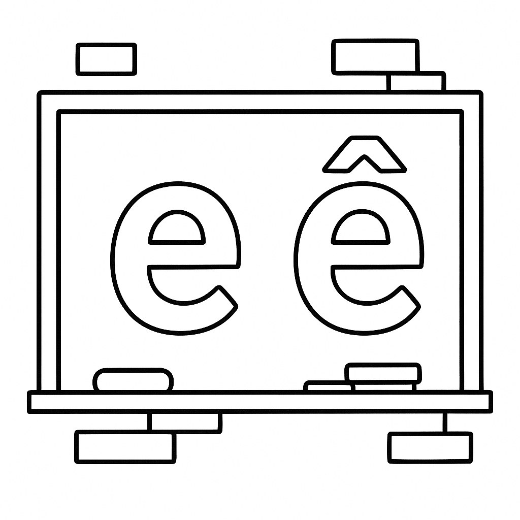 Chữ cái e ê học đường