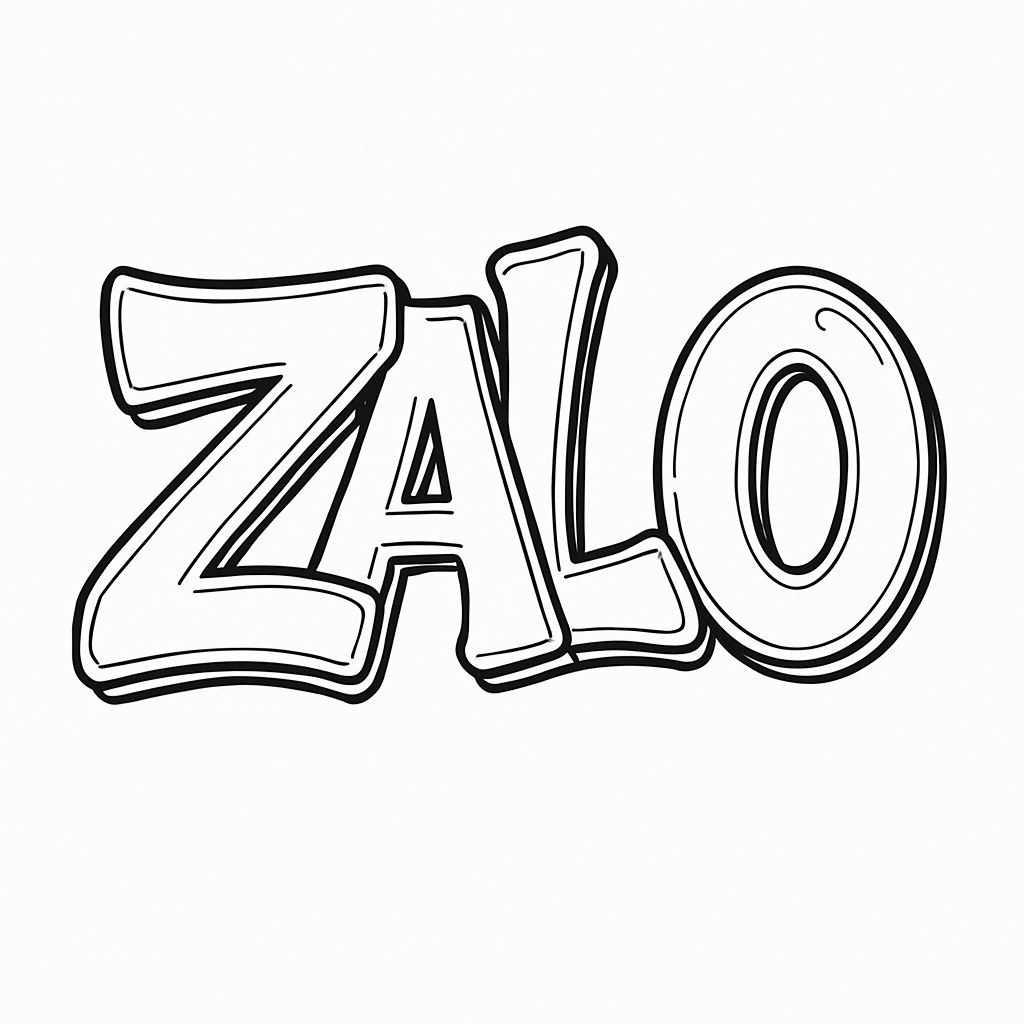 Tranh tô màu chữ trên Zalo cho bé sáng tạo 2025