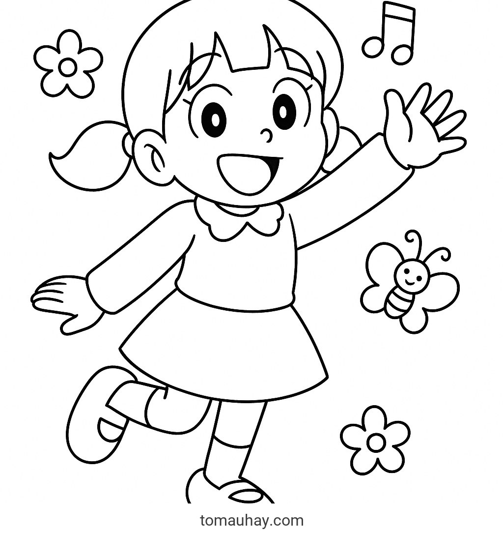 Tranh Tô Màu Doremi Cho Bé - Hình Tô Màu Năm 2026 - Doremi hoạt hình