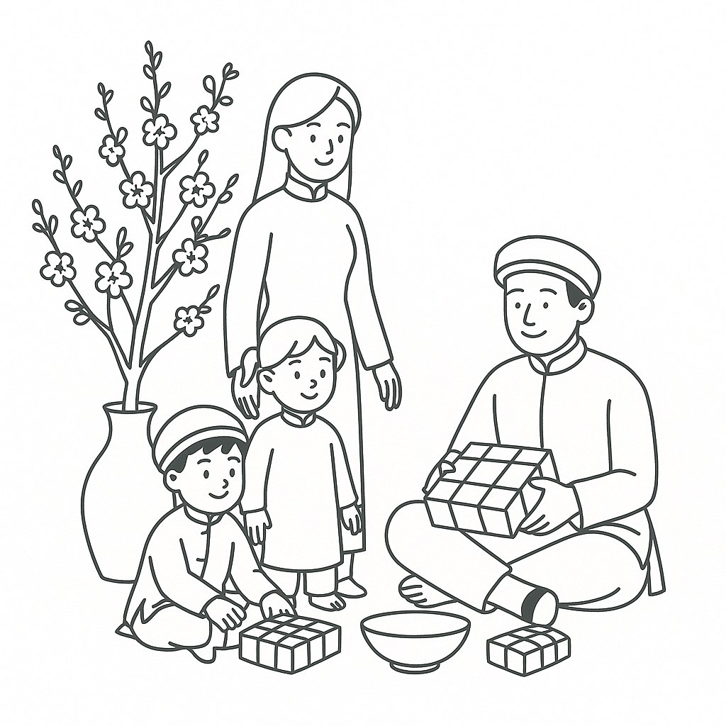 Tranh tô màu Phật giáo cho bé 2025 – Hình tô màu PDF đẹp