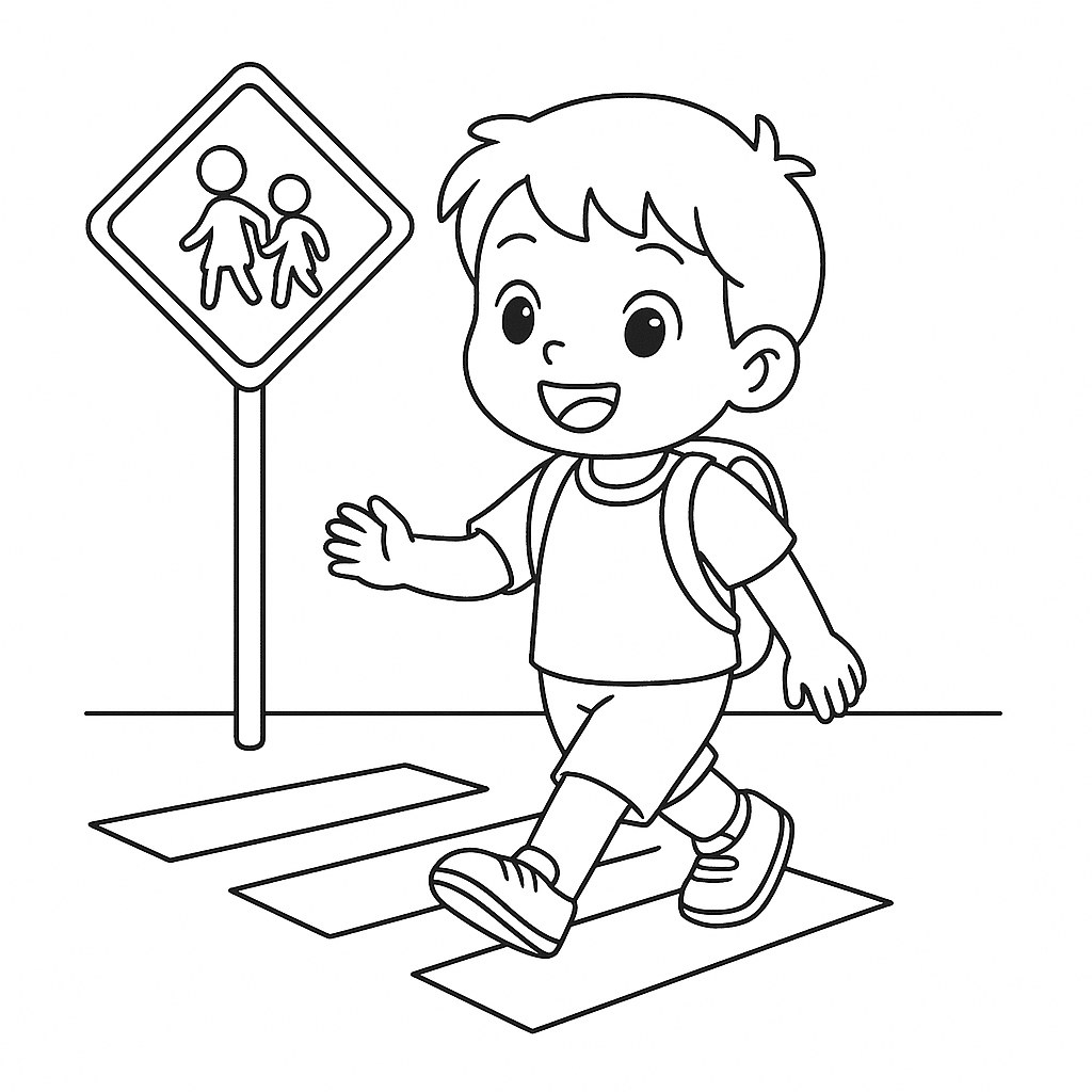 Tranh an toàn giao thông trẻ em