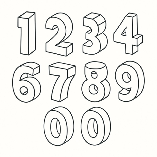 Tranh tô màu bảng chữ số cho bé học vui 2025