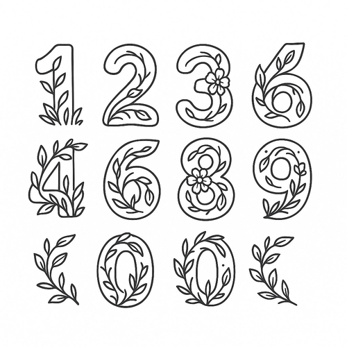 Tranh tô màu bảng chữ số cho bé học vui 2025