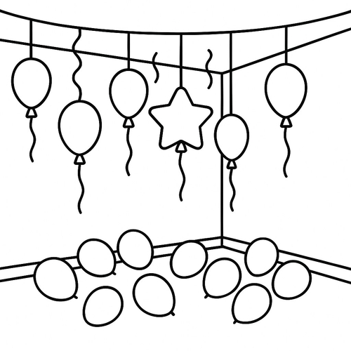 Tranh tô màu tô màu quả bóng bay cho bé đẹp nhất 2025