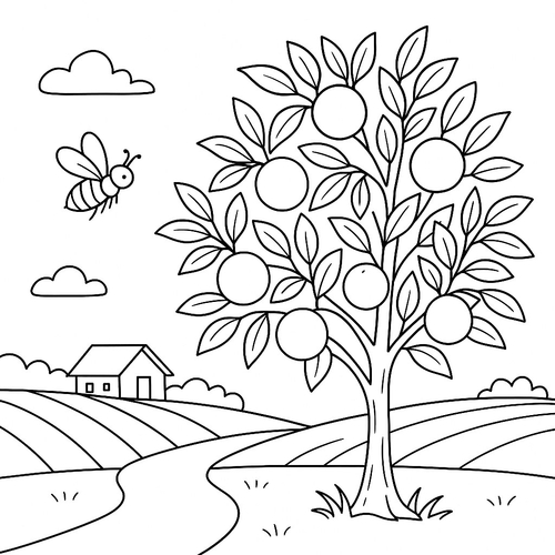 Tô màu cây cam cho bé sáng tạo và học hỏi 2025